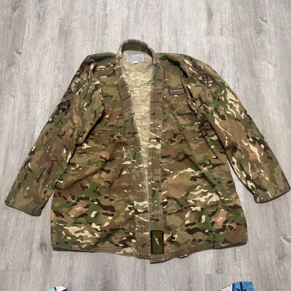 Submission Sniper Inc Multicam BJJ Gi Top M217 Military Ripstop Camo Size A2
